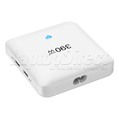 Stație de încărcare GaN 390W — porturile USB-C și USB-A