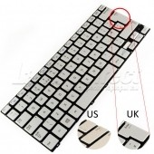 Tastatura Laptop Samsung NP740U3E argintie iluminata layout UK