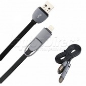 CABLU DE DATE 2 IN 1 MUFA MICRO USB / LIGHTNING 8 PINI