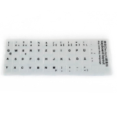 Sticker pentru tastatura laptop layout German (DE) alb QWERTZ